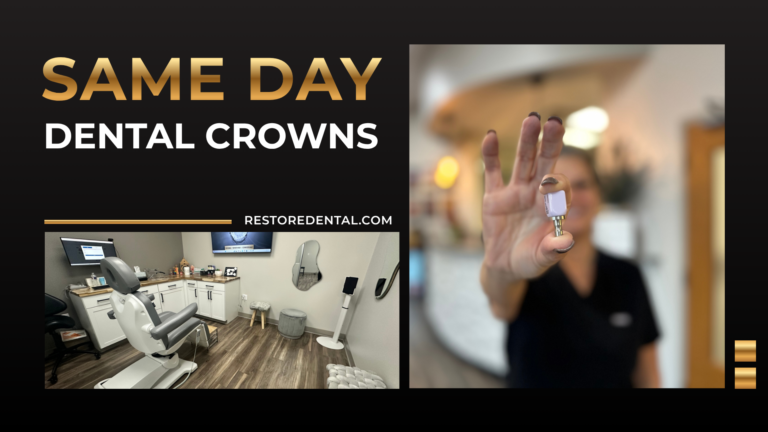 Discover how modern dental technology makes it possible to receive a custom dental crown in just one visit. Learn how digital impressions, 3D design, and Sirona CEREC milling technology help create beautiful, natural-looking dental crowns at Restore Modern Dentistry in Bentonville, Arkansas.